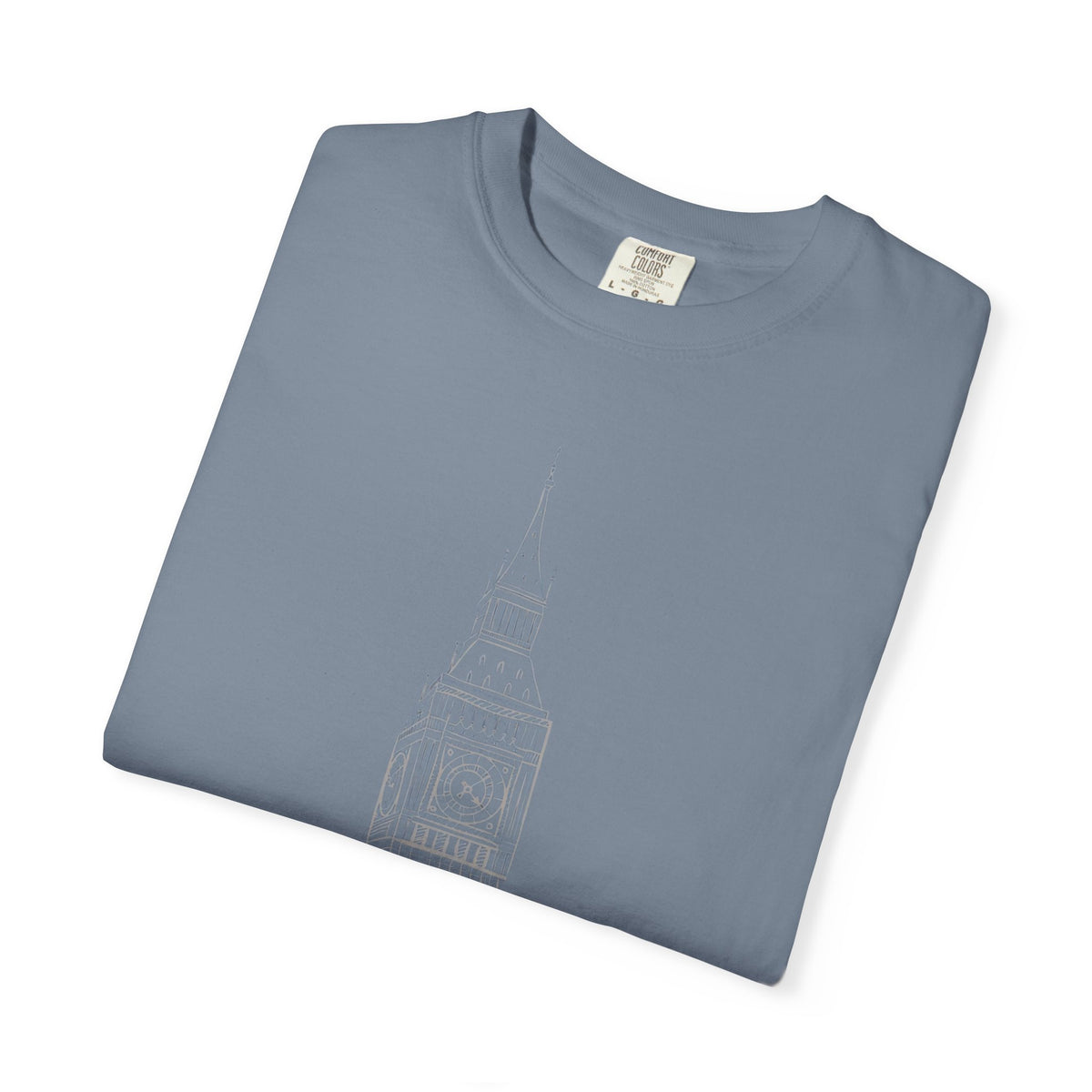 Big Ben Line Art Illustration Graphic Tee | London Clock Tower Sketch