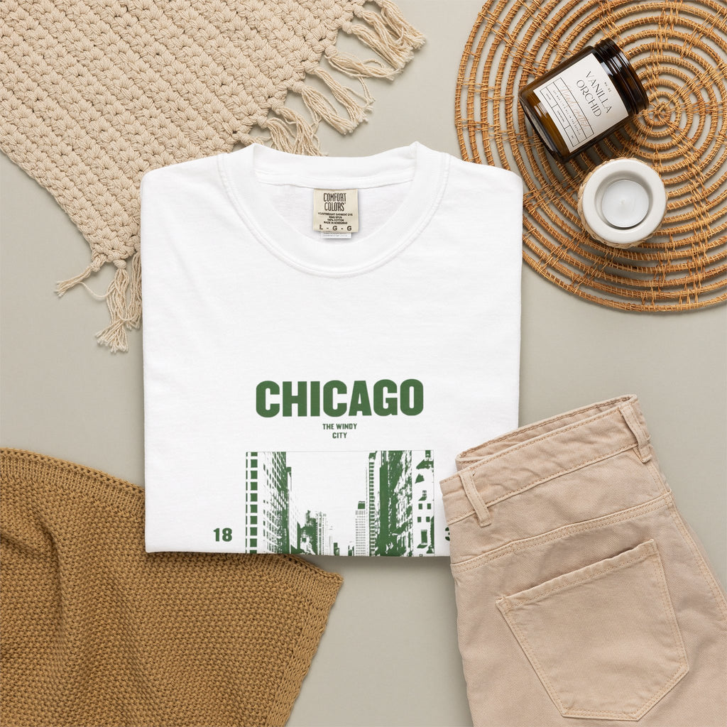 Chicago Illinois Vintage 1833 Street Photo Graphic Tee