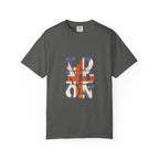 London Union Jack Typography Graphic Tee | British Flag Vintage Design