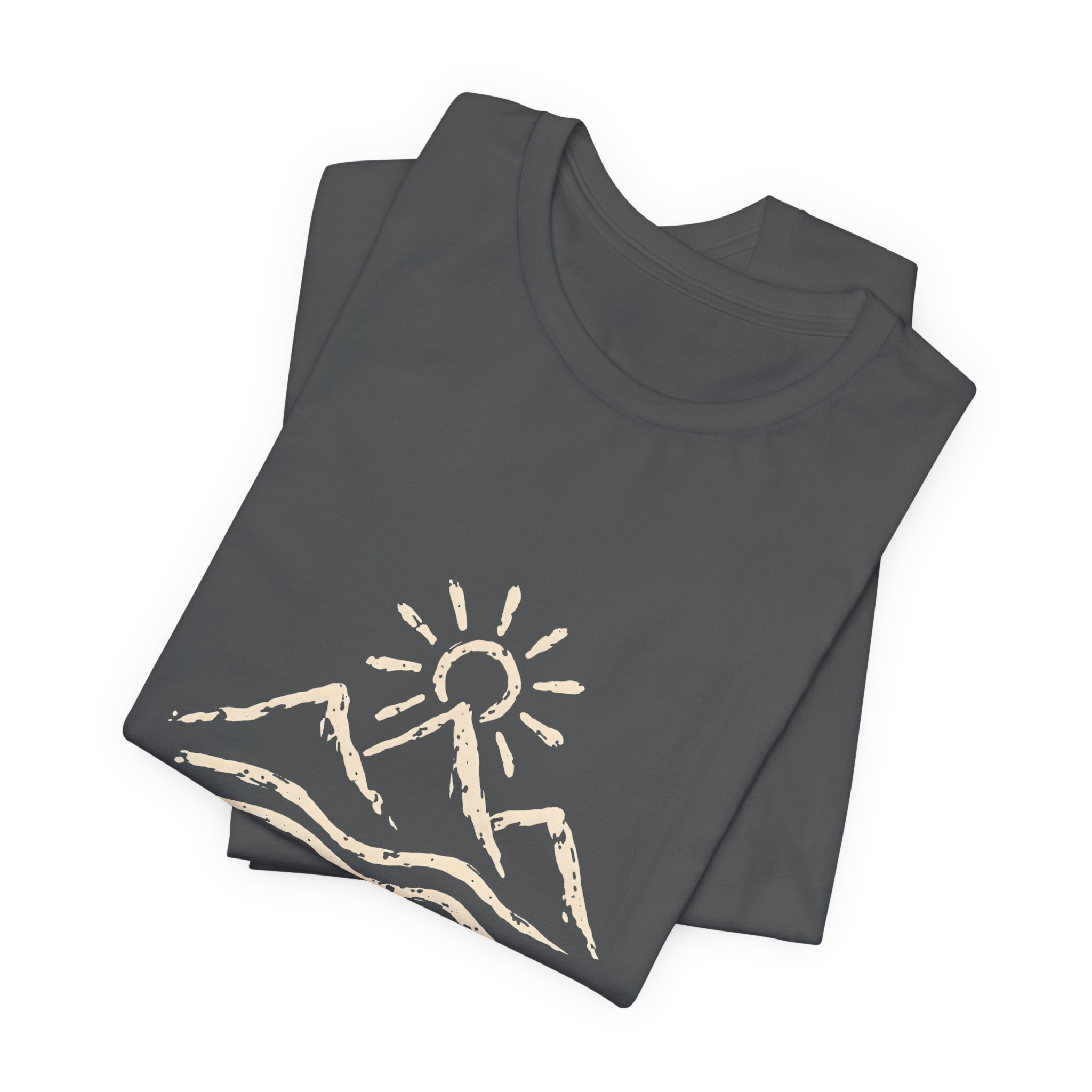 Minimal Mountain and Sun Line Art T-Shirt | Bella+Canvas 3001 | MD6 - Image 11
