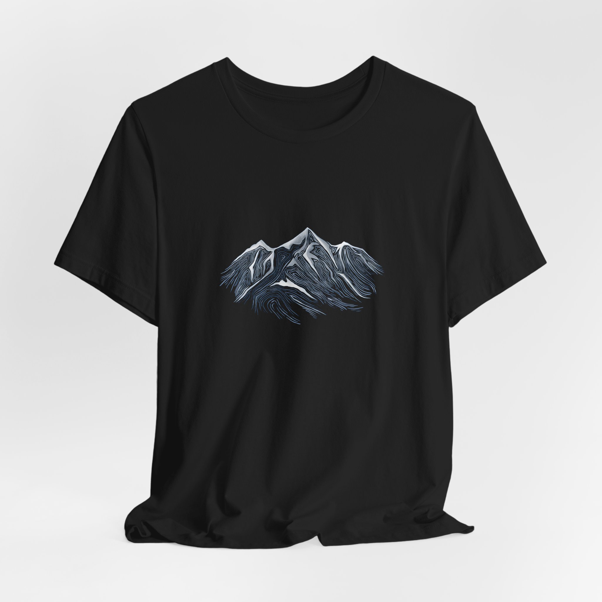 Snowy Alpine Mountain Graphic T-Shirt | Bella+Canvas 3001 | MD17 - Image 4