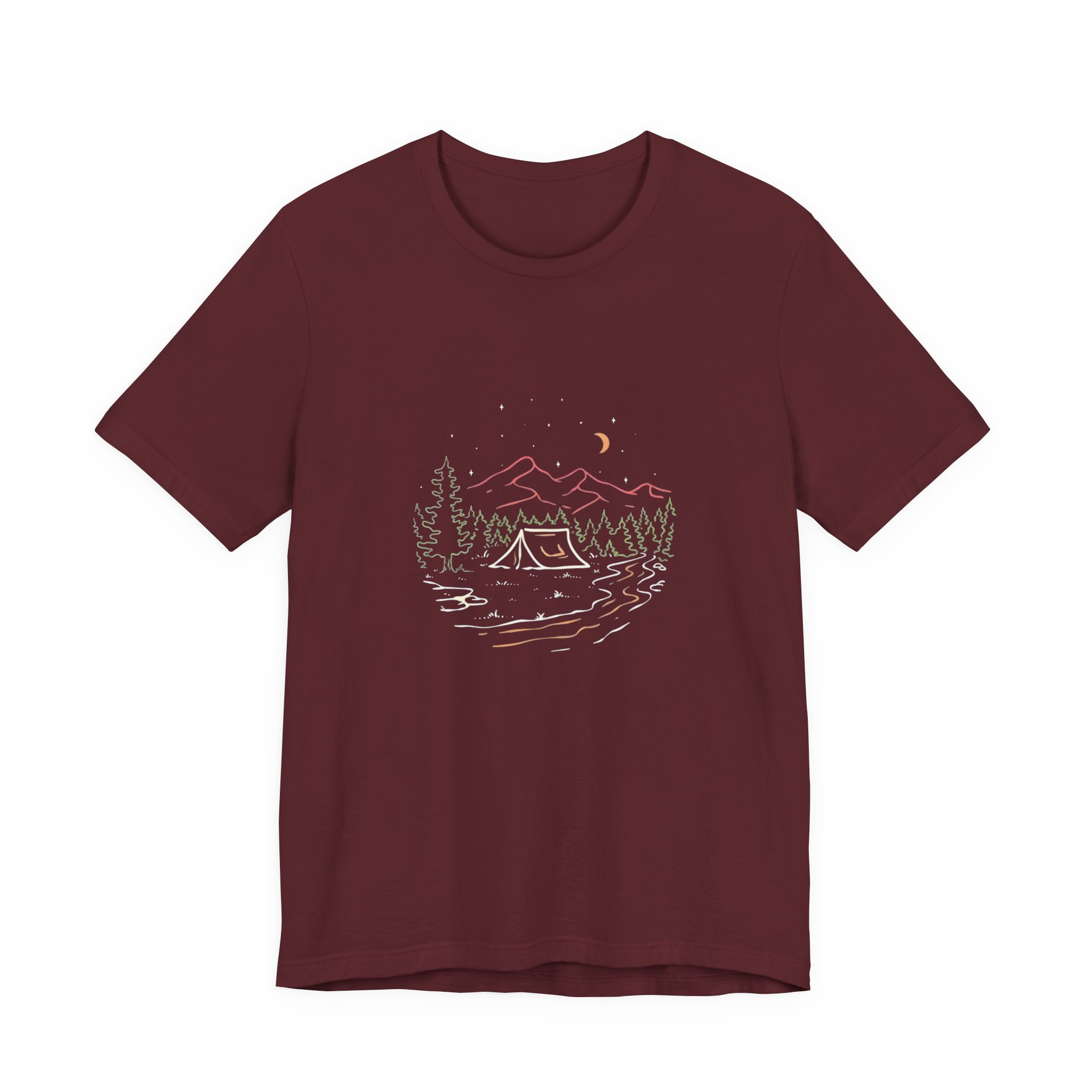 Mountain Campsite Night Sky Graphic T-Shirt | Bella+Canvas 3001 | MD14 - Image 17