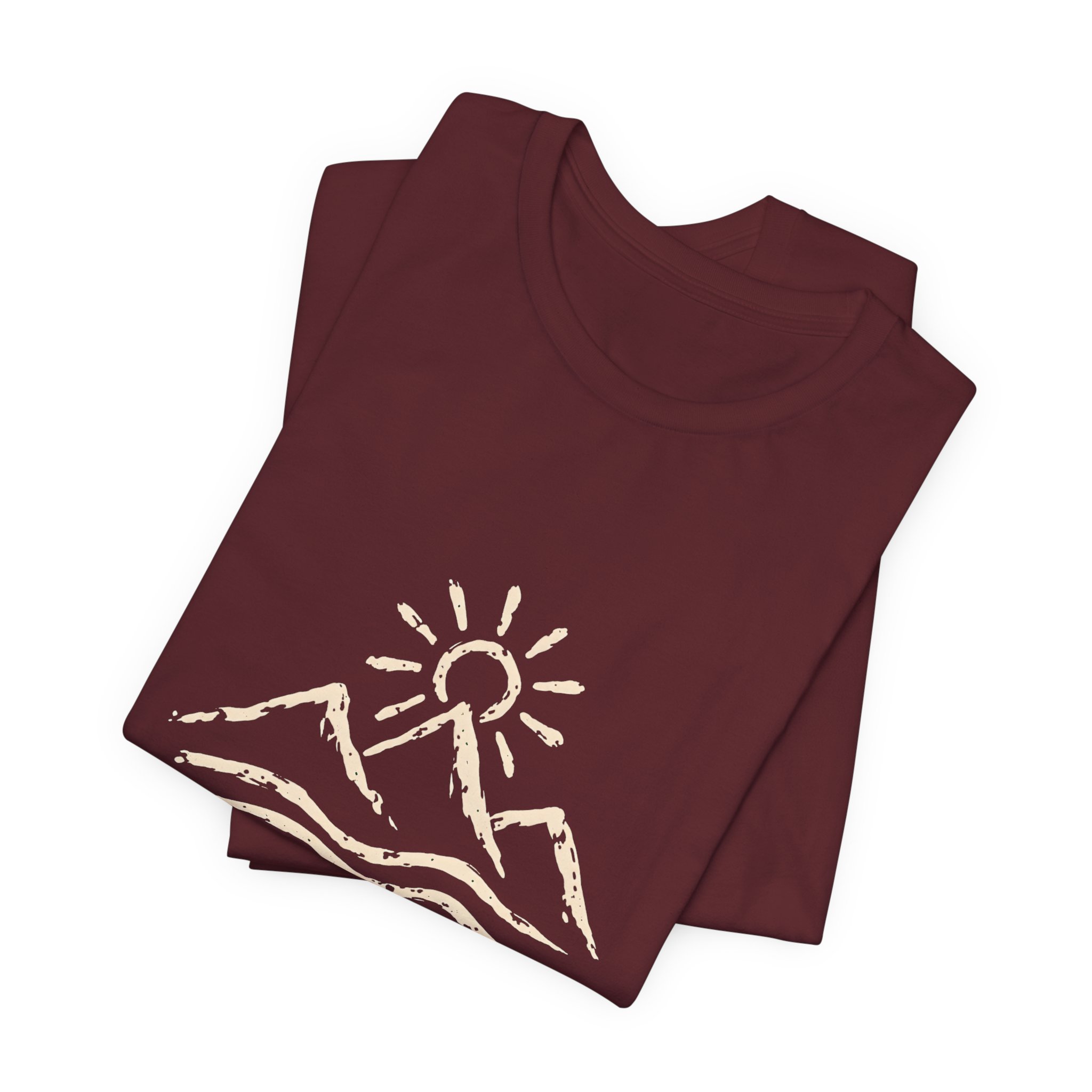 Minimal Mountain and Sun Line Art T-Shirt | Bella+Canvas 3001 | MD6 - Image 19