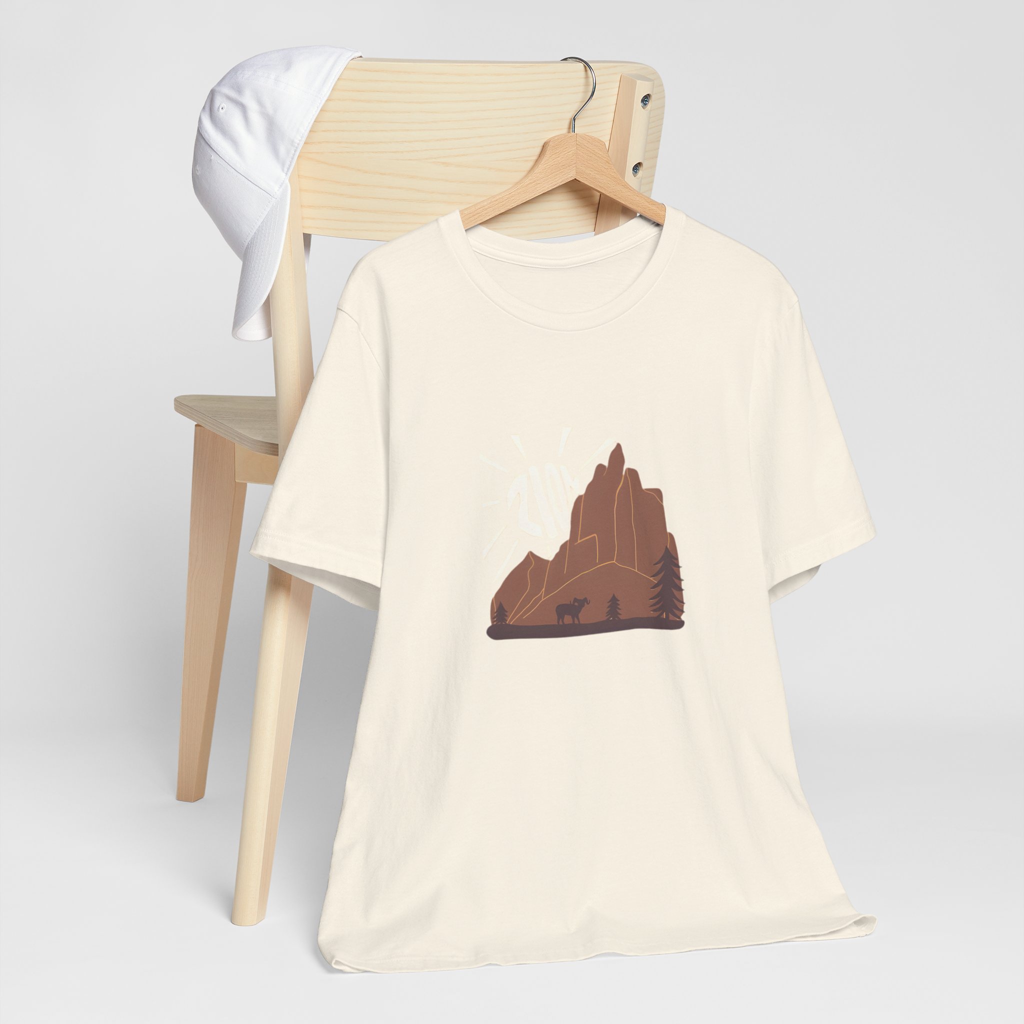 Desert Mountain Sunshine Graphic T-Shirt | Bella+Canvas 3001 | MD8 - Image 7