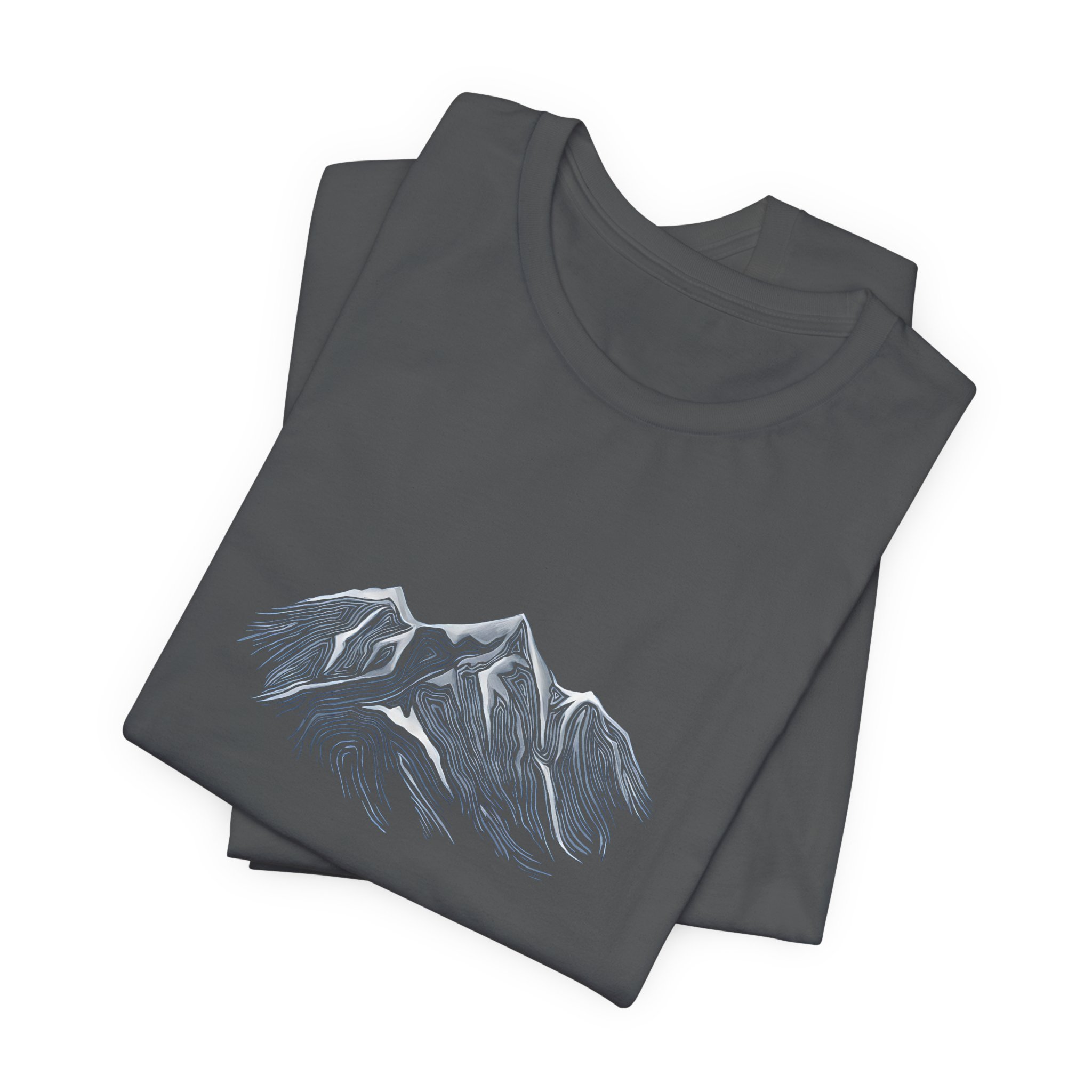 Snowy Alpine Mountain Graphic T-Shirt | Bella+Canvas 3001 | MD17 - Image 11