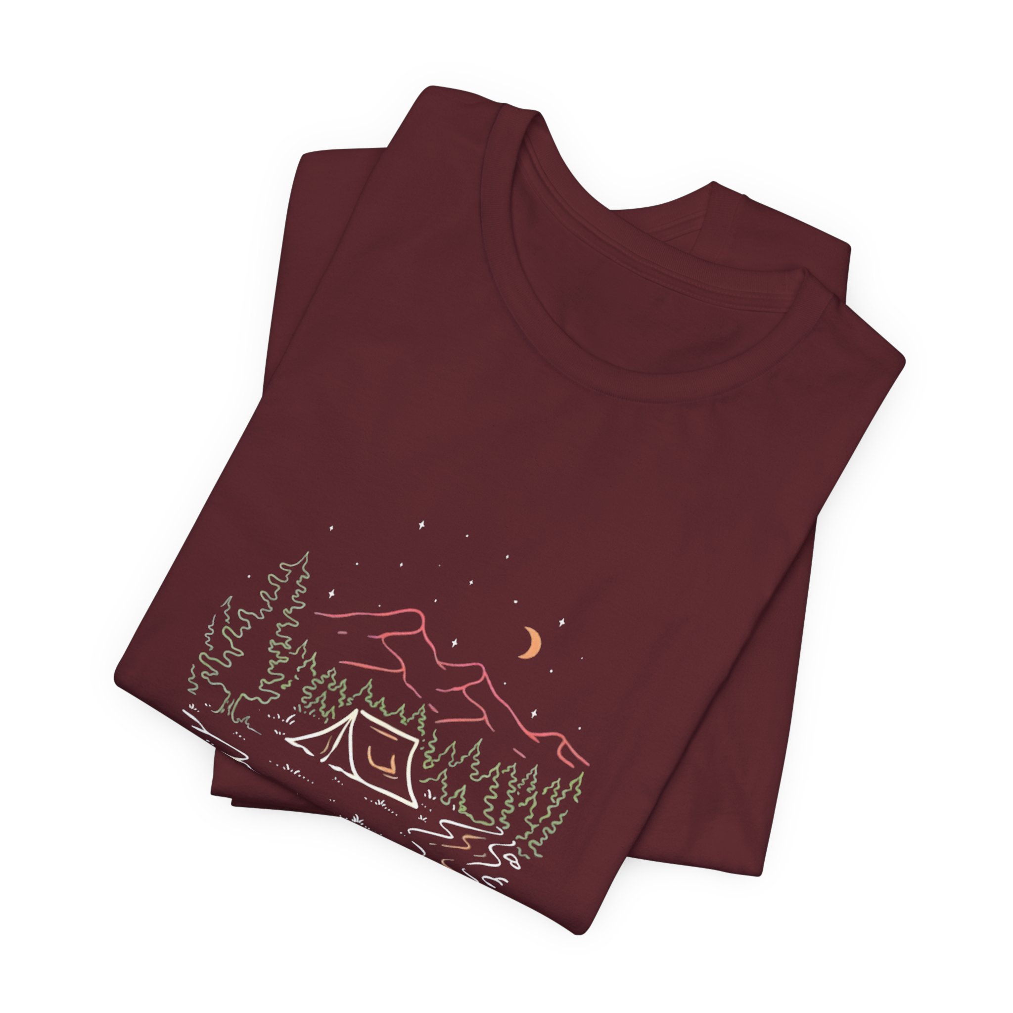 Mountain Campsite Night Sky Graphic T-Shirt | Bella+Canvas 3001 | MD14 - Image 19
