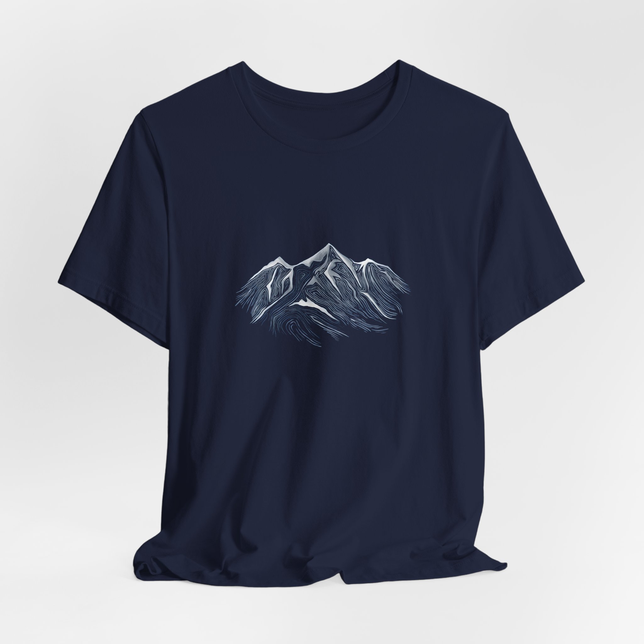 Snowy Alpine Mountain Graphic T-Shirt | Bella+Canvas 3001 | MD17 - Image 16