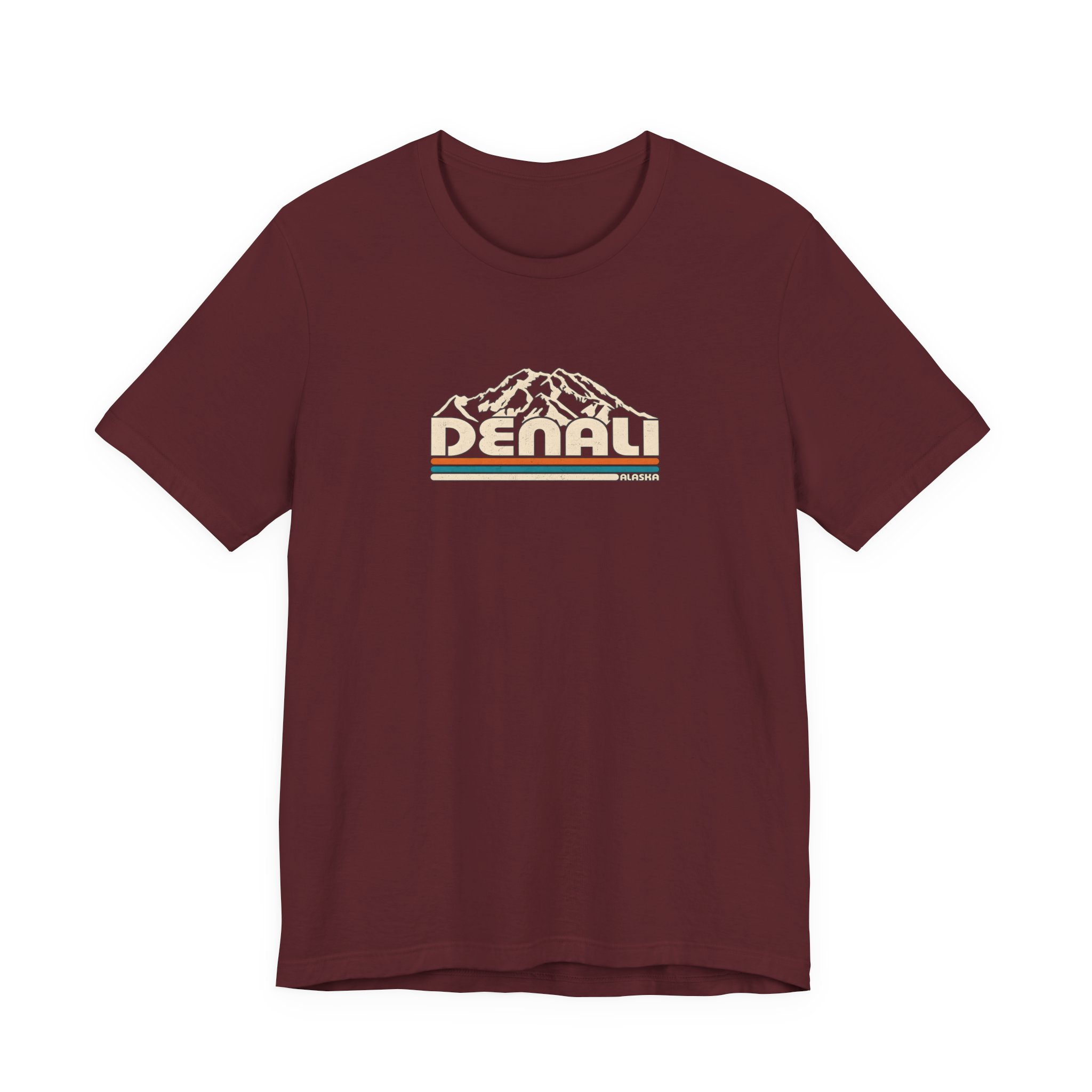 Denali Mountain Retro Stripe T-Shirt | Bella+Canvas 3001 | MD18 - Image 17
