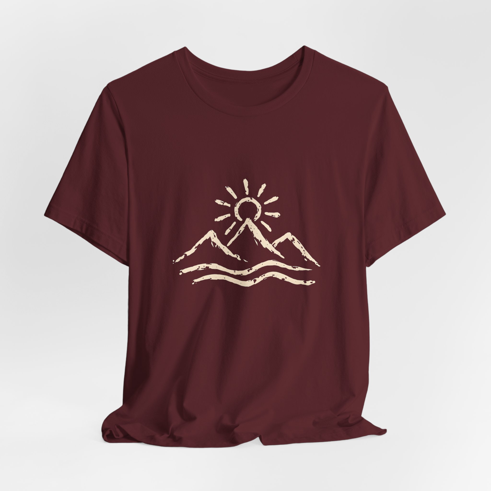 Minimal Mountain and Sun Line Art T-Shirt | Bella+Canvas 3001 | MD6 - Image 20