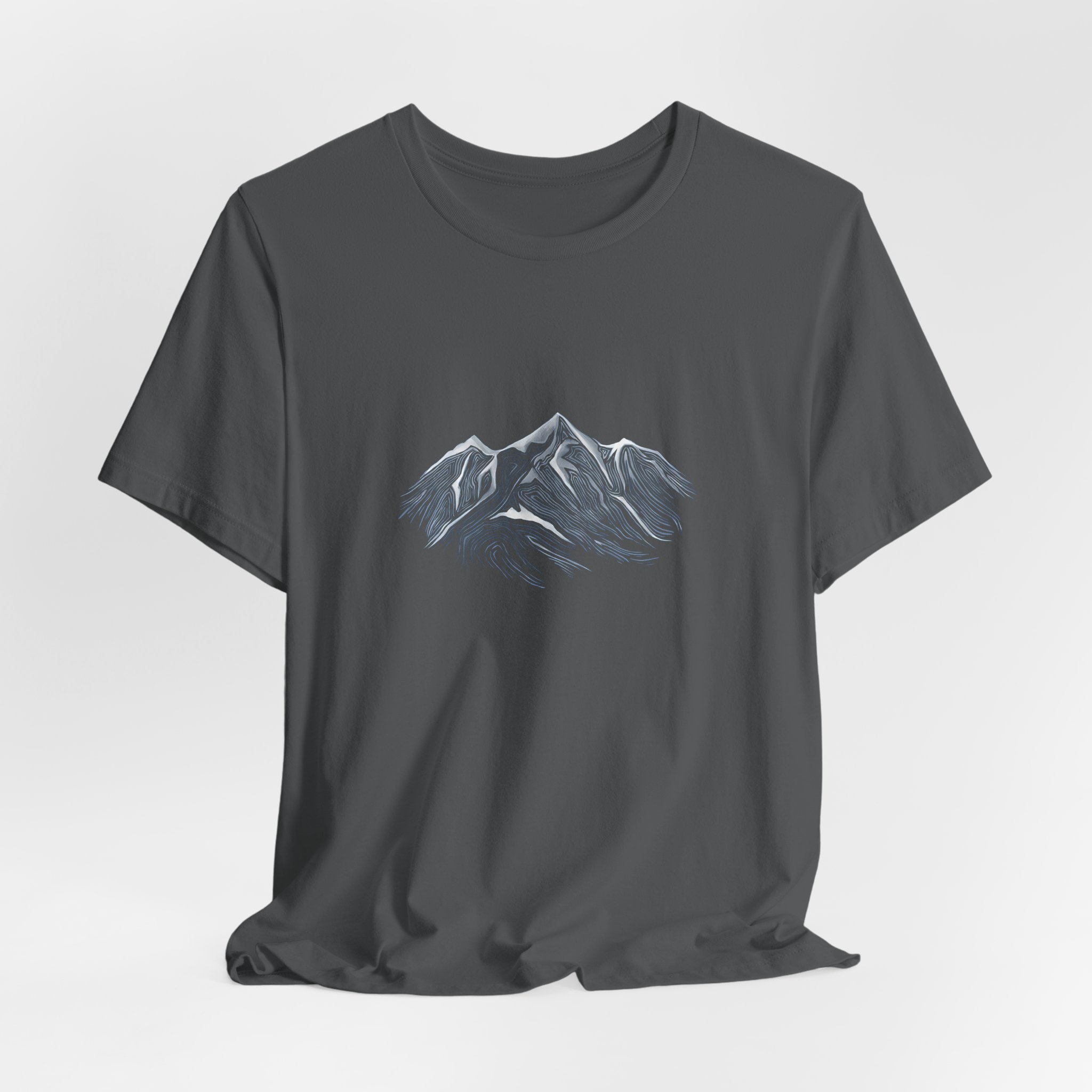 Snowy Alpine Mountain Graphic T-Shirt | Bella+Canvas 3001 | MD17 - Image 12