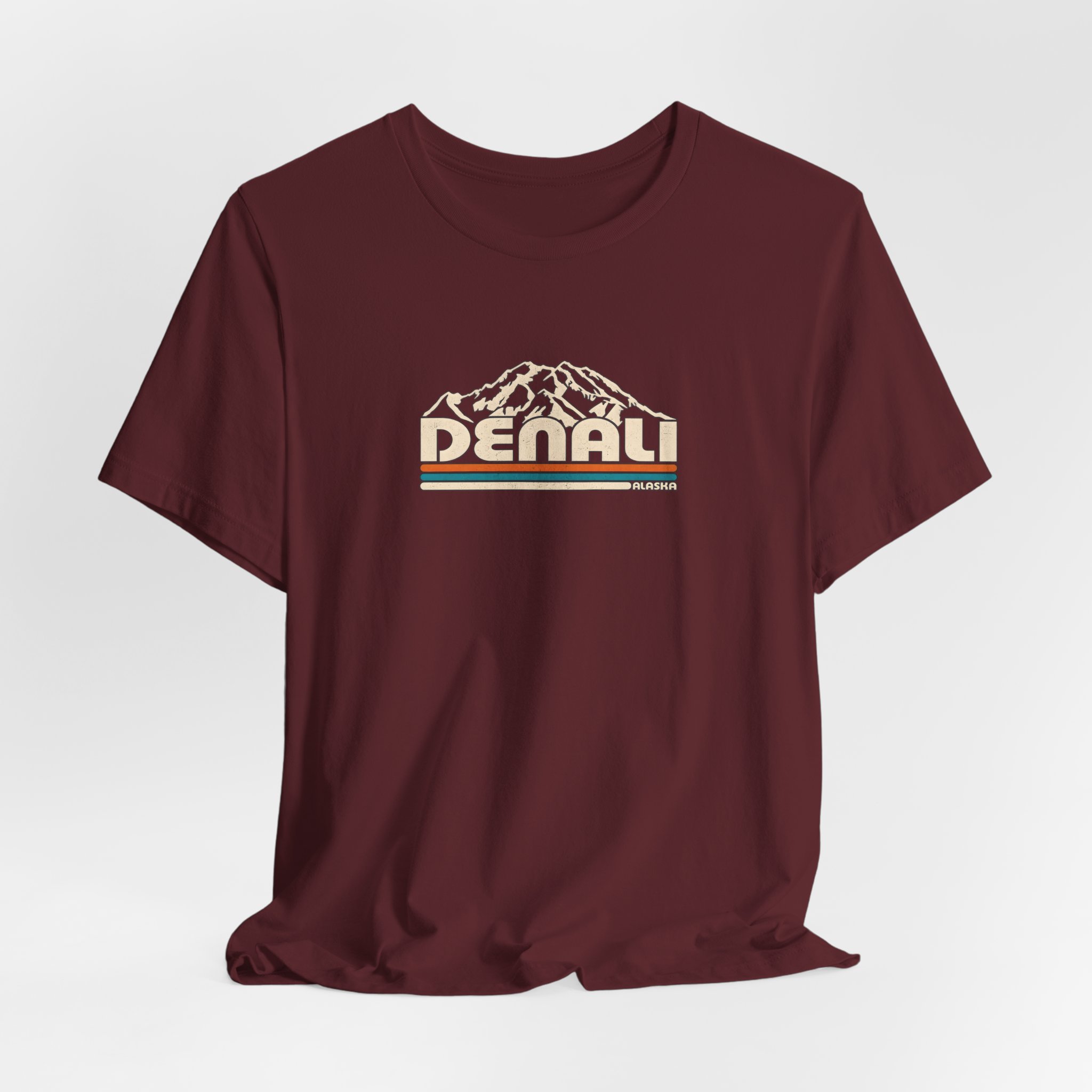 Denali Mountain Retro Stripe T-Shirt | Bella+Canvas 3001 | MD18 - Image 20