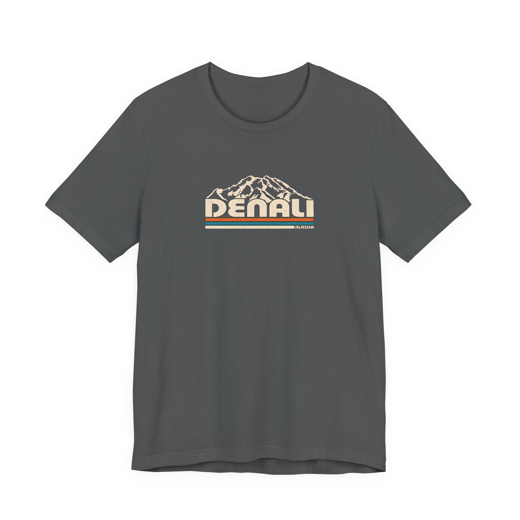Denali Mountain Retro Stripe T-Shirt | Bella+Canvas 3001 | MD18 - Image 9