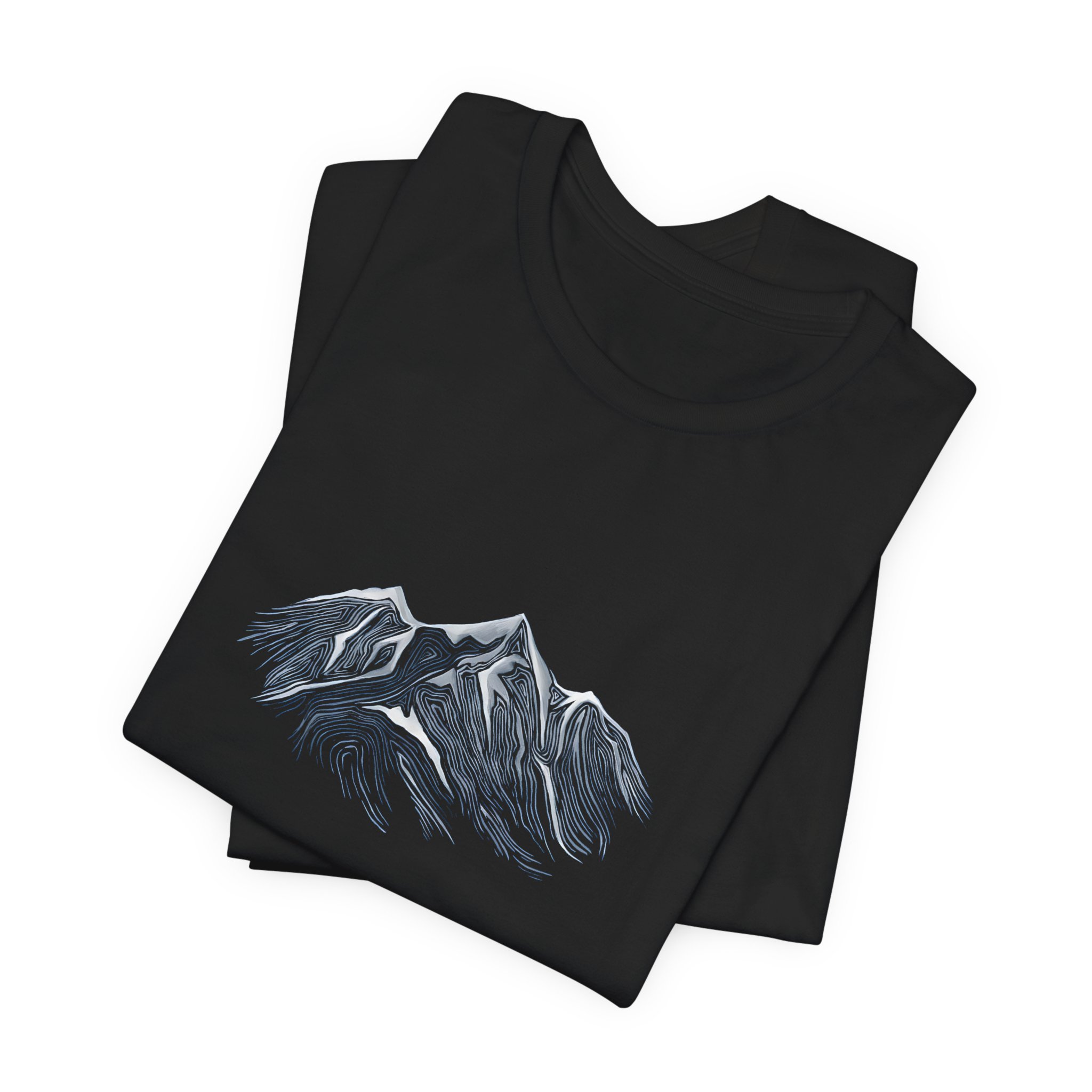 Snowy Alpine Mountain Graphic T-Shirt | Bella+Canvas 3001 | MD17 - Image 3