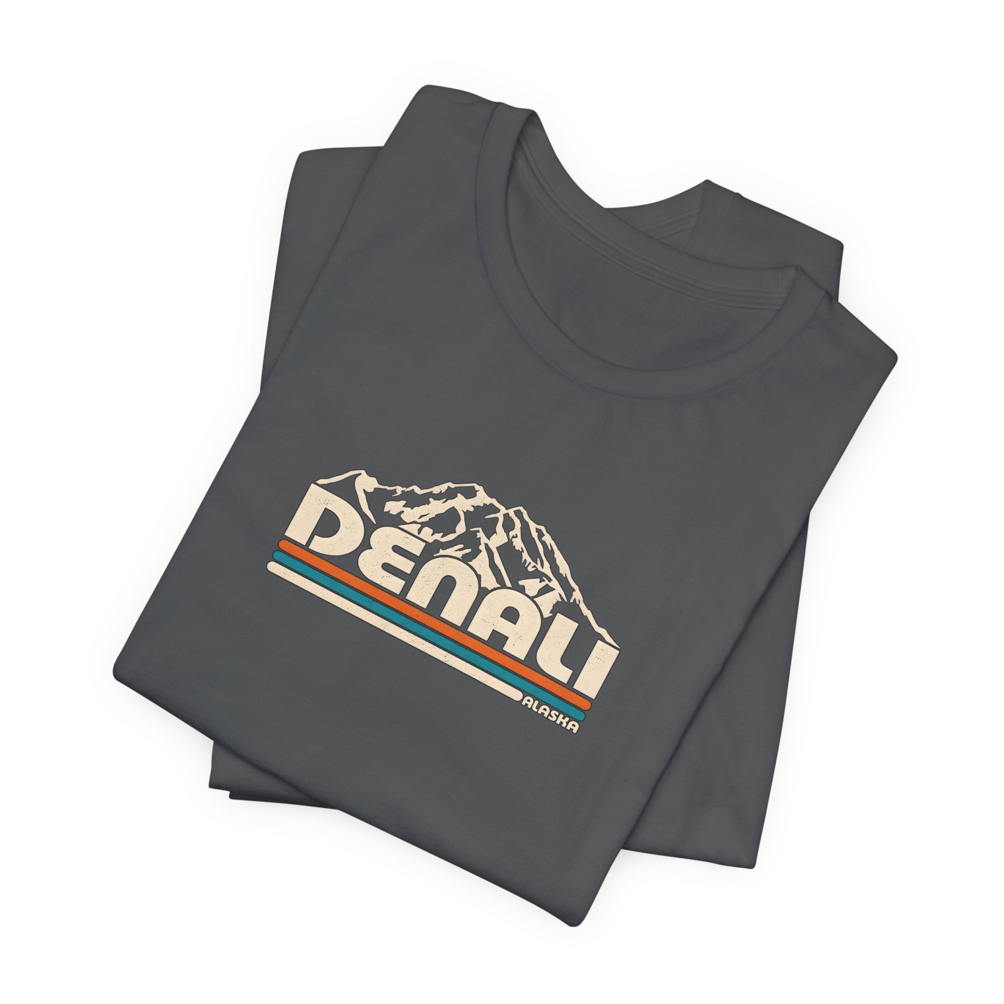 Denali Mountain Retro Stripe T-Shirt | Bella+Canvas 3001 | MD18 - Image 11