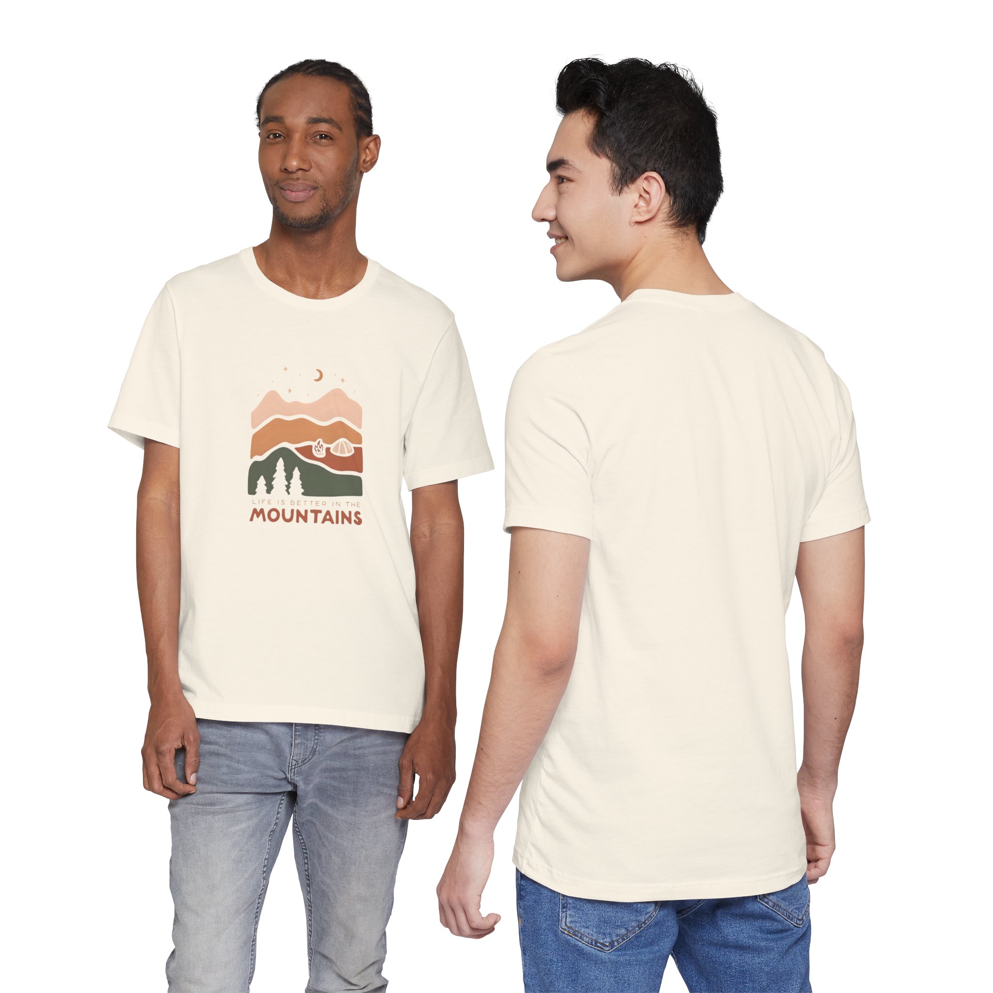 Retro Mountain Landscape Graphic T-Shirt | Bella+Canvas 3001 | MD15 - Image 8