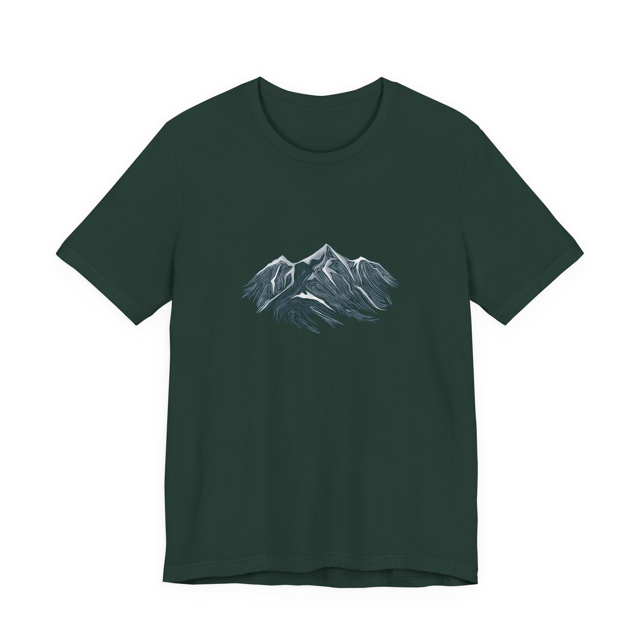 Snowy Alpine Mountain Graphic T-Shirt | Bella+Canvas 3001 | MD17 - Image 5