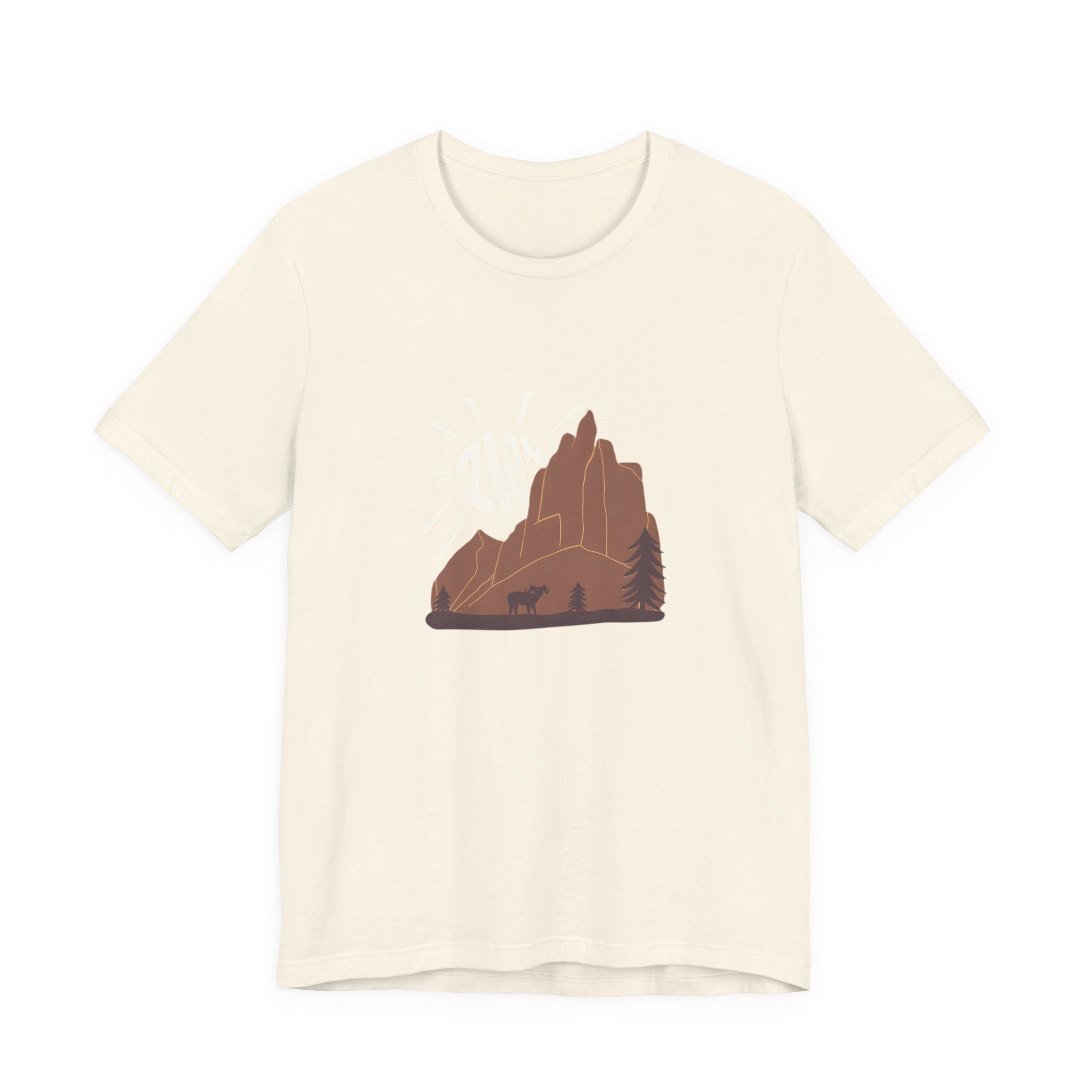Desert Mountain Sunshine Graphic T-Shirt | Bella+Canvas 3001 | MD8 - Image 5