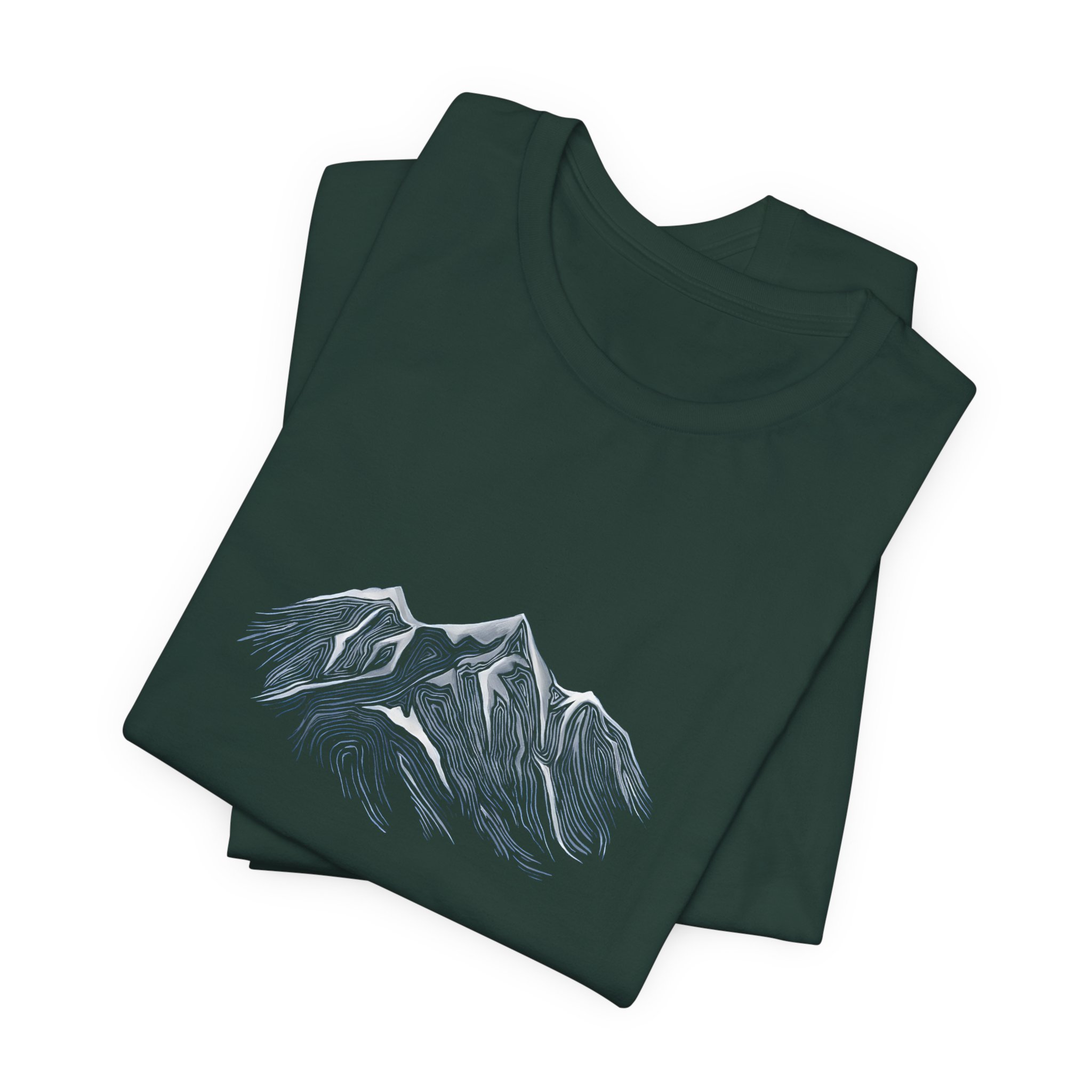 Snowy Alpine Mountain Graphic T-Shirt | Bella+Canvas 3001 | MD17 - Image 7