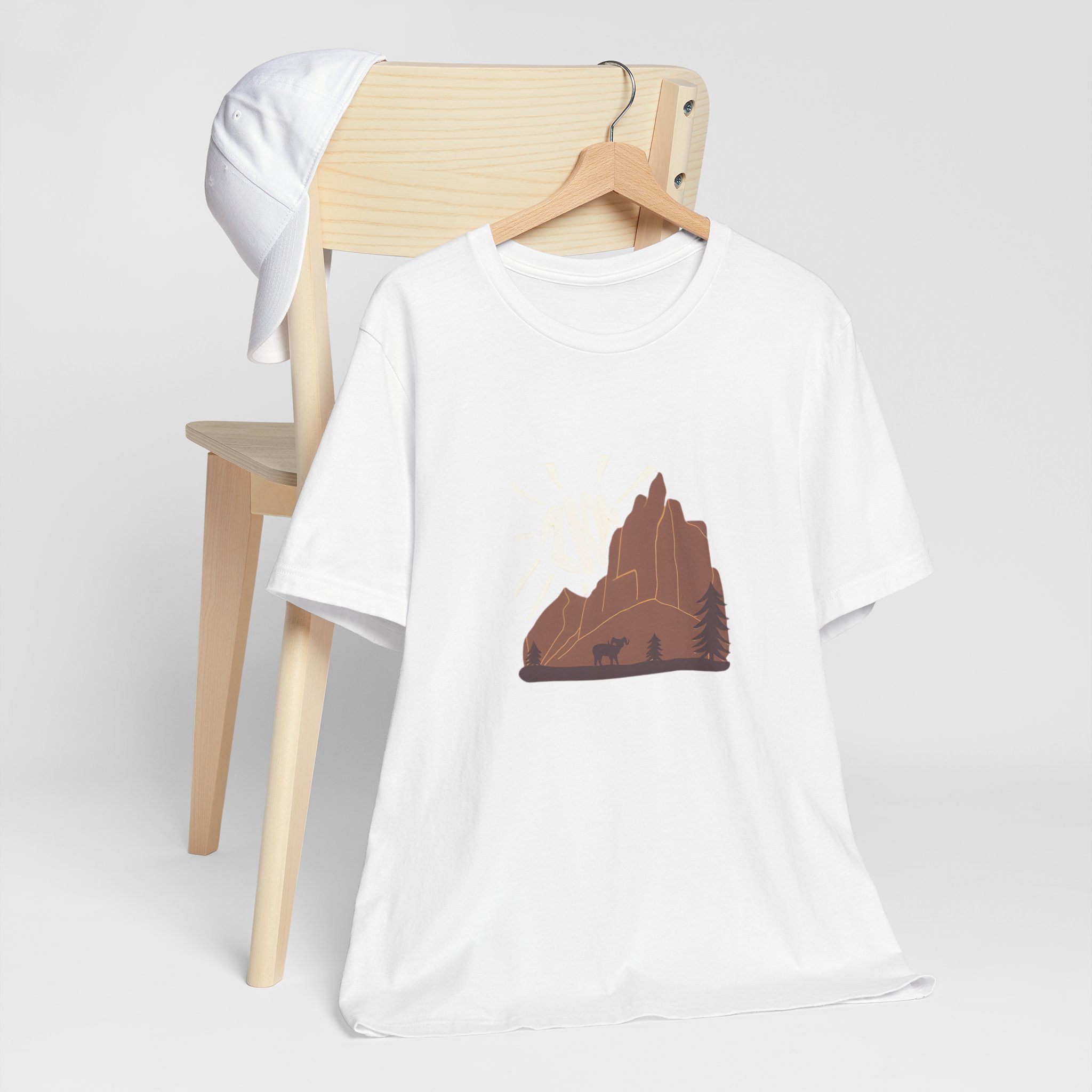 Desert Mountain Sunshine Graphic T-Shirt | Bella+Canvas 3001 | MD8 - Image 3