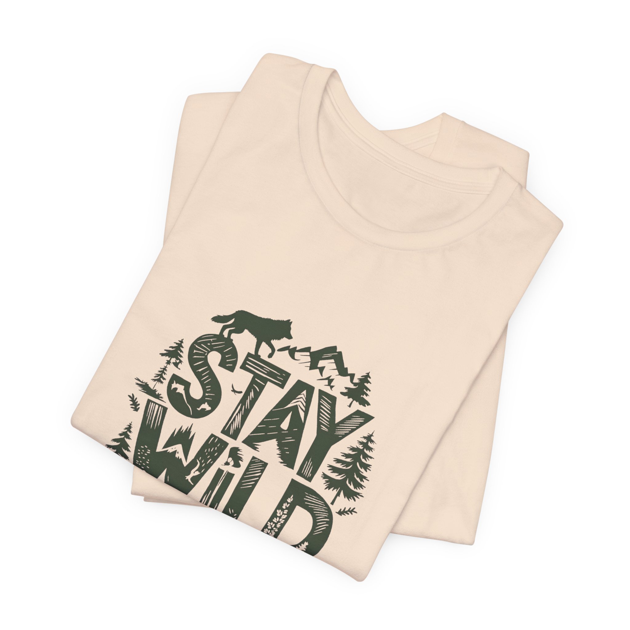 Stay Wild Woodland Graphic T-Shirt | Bella+Canvas 3001 | MD9 - Image 11