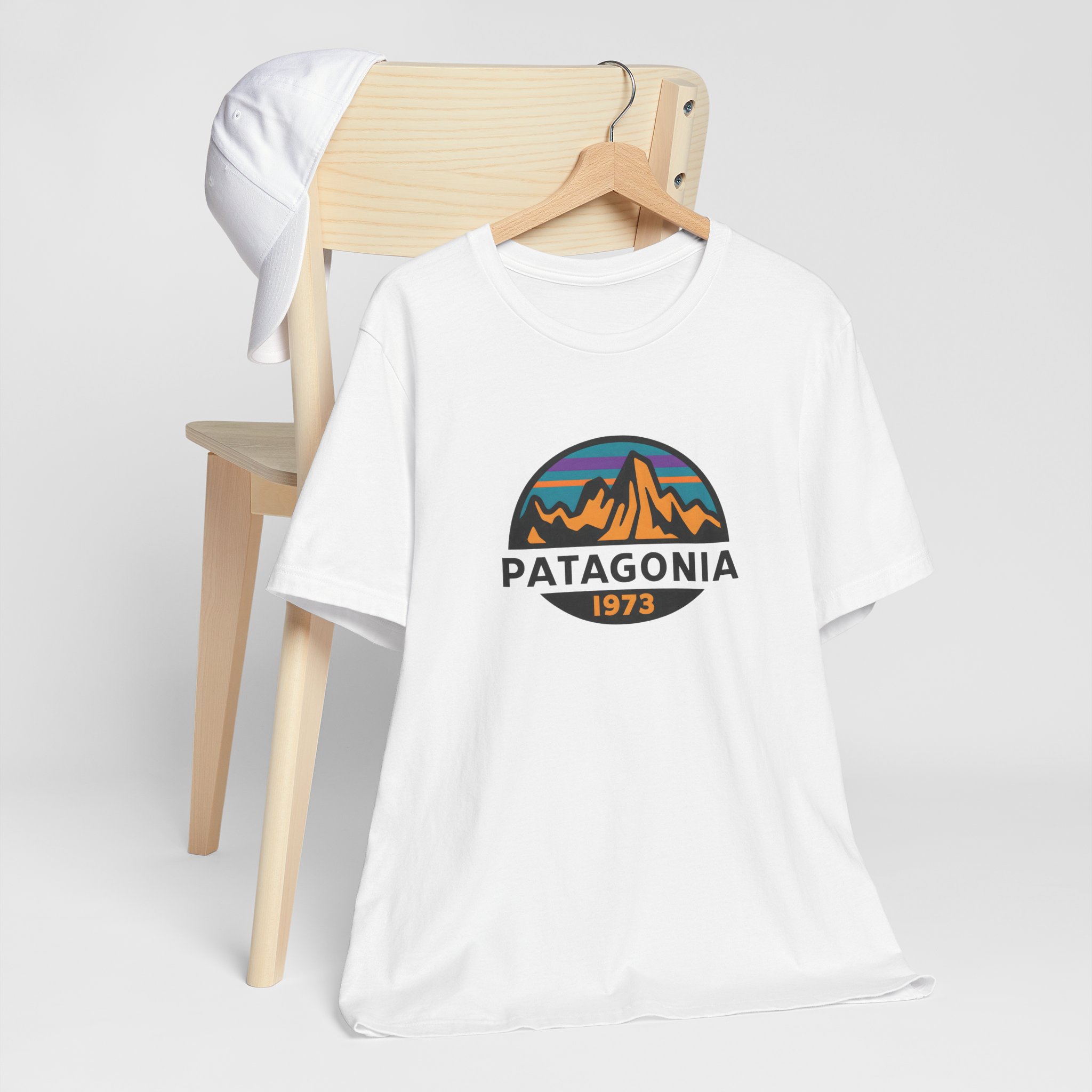 Retro Mountain Badge 1973 Graphic T-Shirt | Bella+Canvas 3001 | MD19 - Image 3