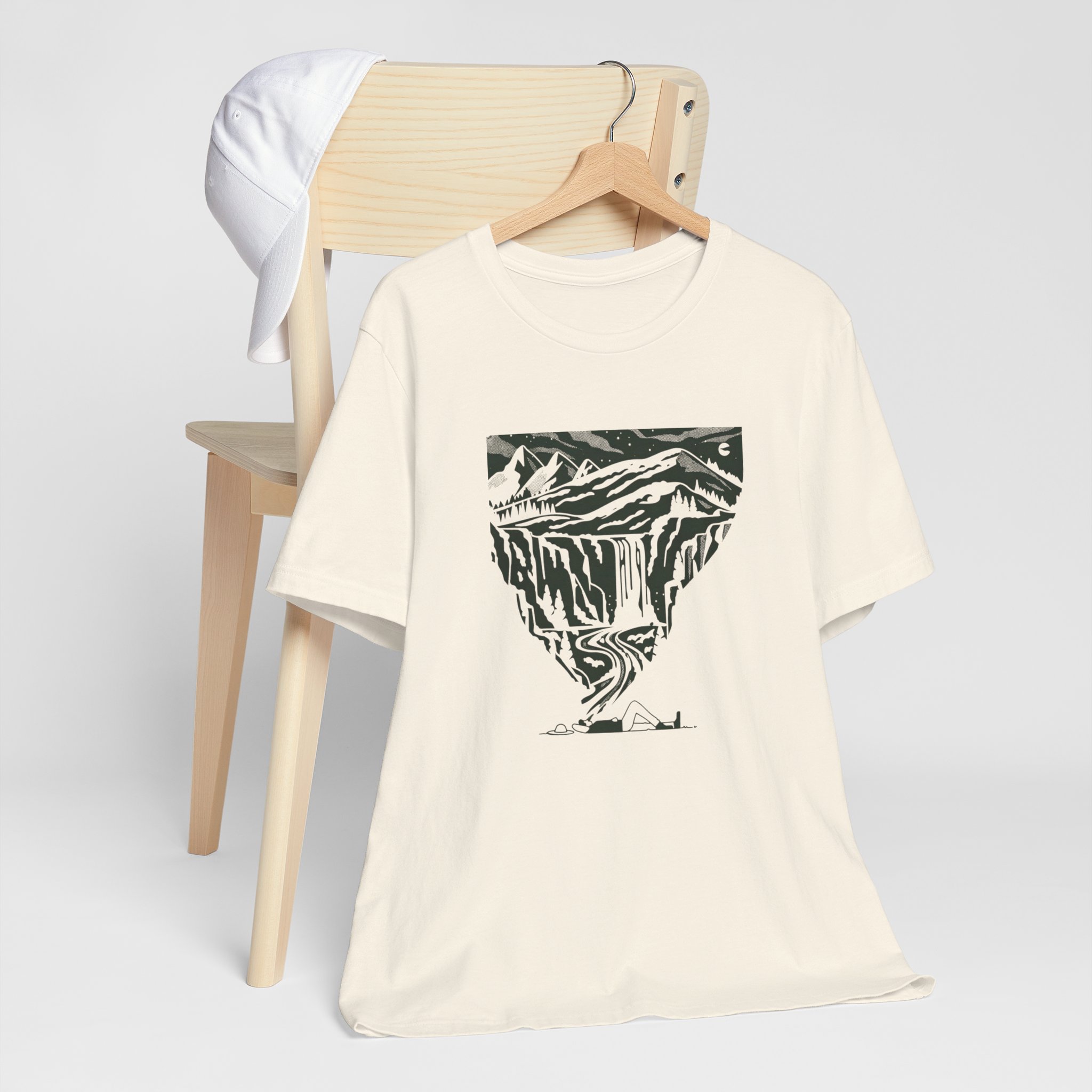 Floating Mountain Landscape T-Shirt | Bella+Canvas 3001 | MD5 - Image 7