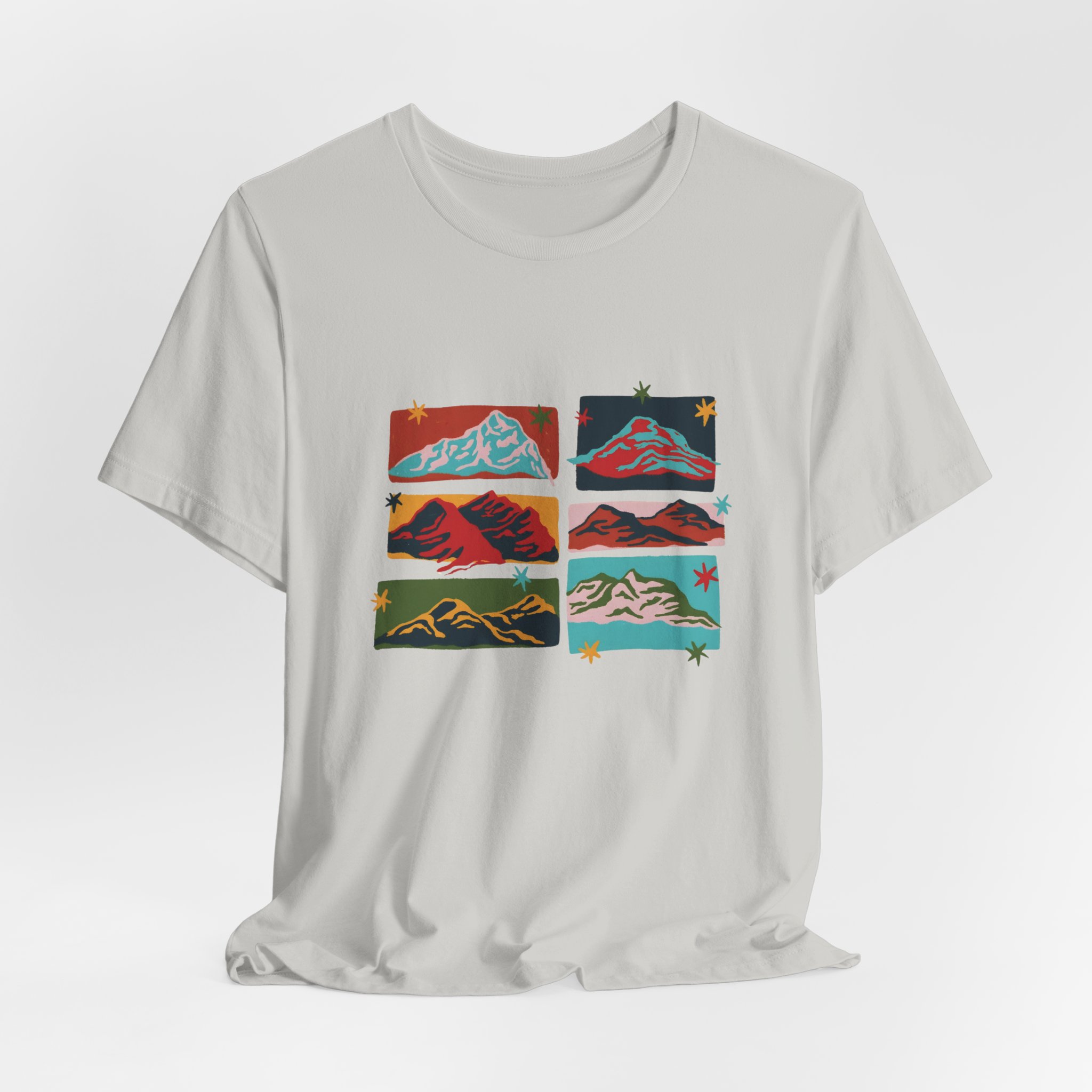 Colorful Mountain Landscape Collage T-Shirt | Bella+Canvas 3001 | MD12 - Image 20