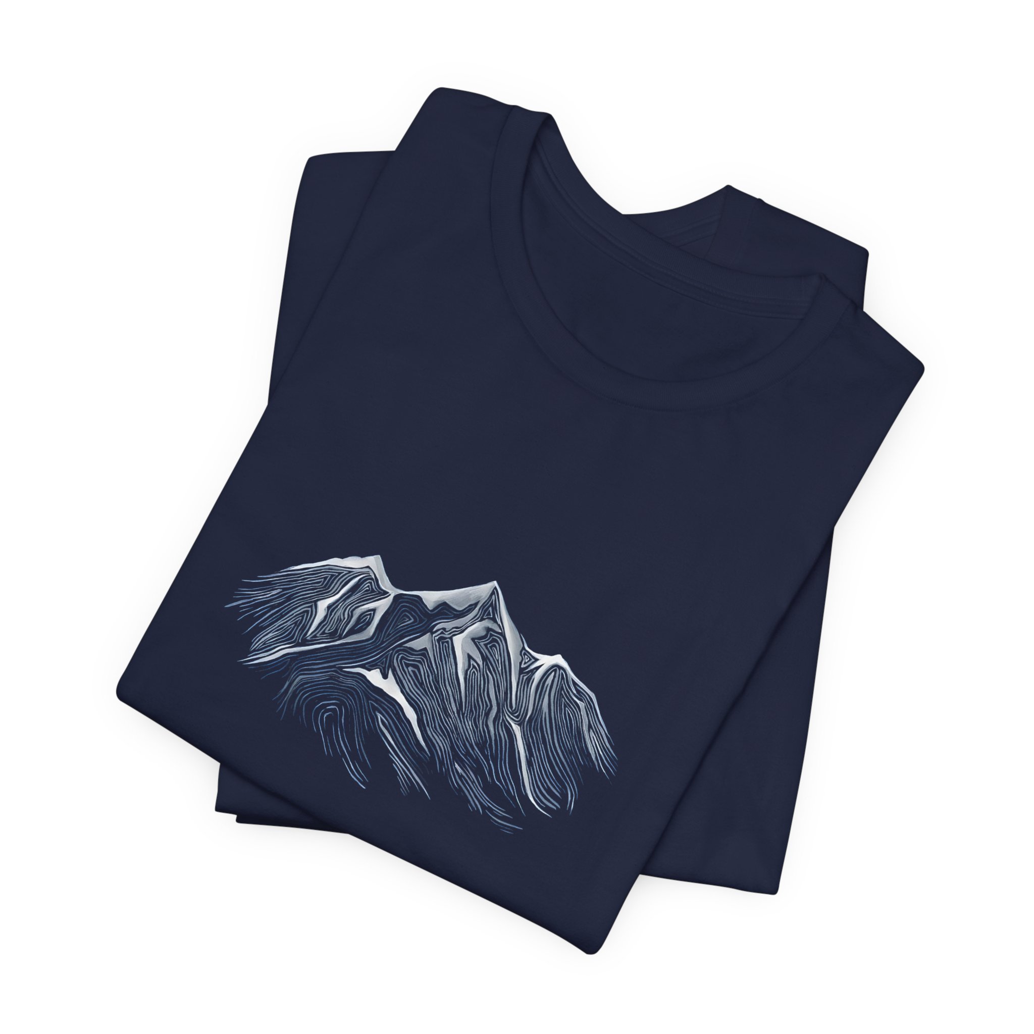 Snowy Alpine Mountain Graphic T-Shirt | Bella+Canvas 3001 | MD17 - Image 15